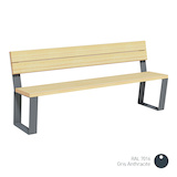 Banc lames en robinier