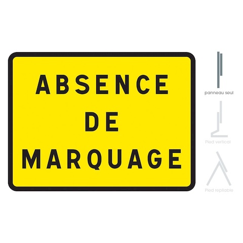 Panneau KC1 - Absence de marquage