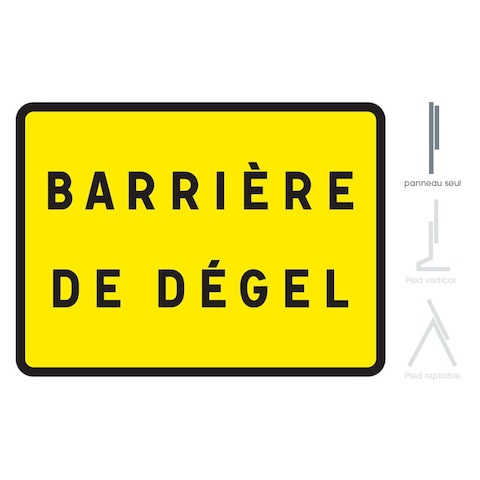 Panneau KC1 - Barrière de dégel