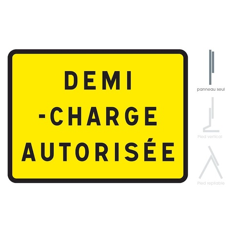 Panneau KC1 - Demi-charge autorisée