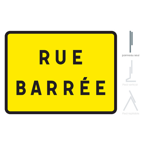 Panneau KC1 - Rue barrée