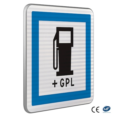 Panneau CE15C - Poste de distribution carburant et gpl ouvert 7j/7 et 24h/24