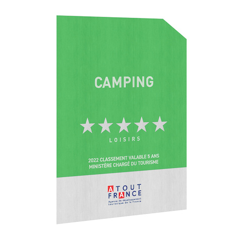 Panonceau Camping loisirs - 5 étoiles