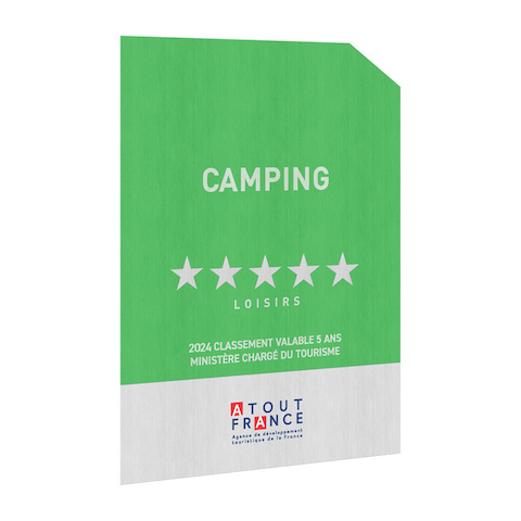 Panonceau Camping loisirs - 5 étoiles