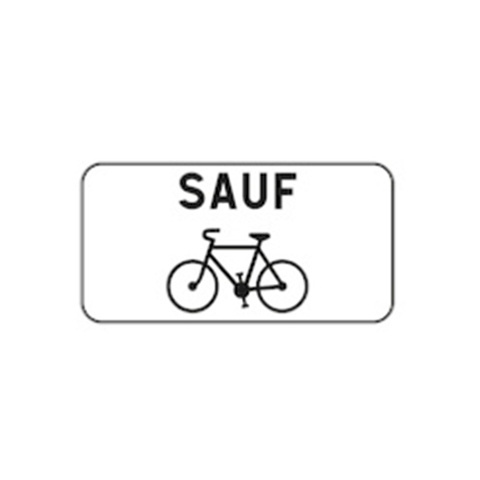 Panonceau M9V2 - Sauf cyclistes