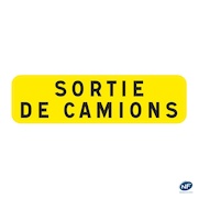 Panonceau KM9 - Sortie de camions