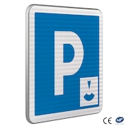 Panneau C1B - Parking zone bleue