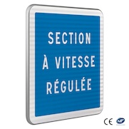 Panneau C51A - Présignalisation du début d'une section à vitesse régulée