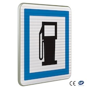 Panneau CE15A - Poste de distribution de carburant ouvert 7 jours/7 et 24h/24