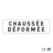 Panonceau M9z - Chaussée déformé