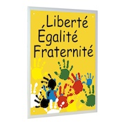 Plaque - Liberté Egalité Fraternité - modèle enfant du monde