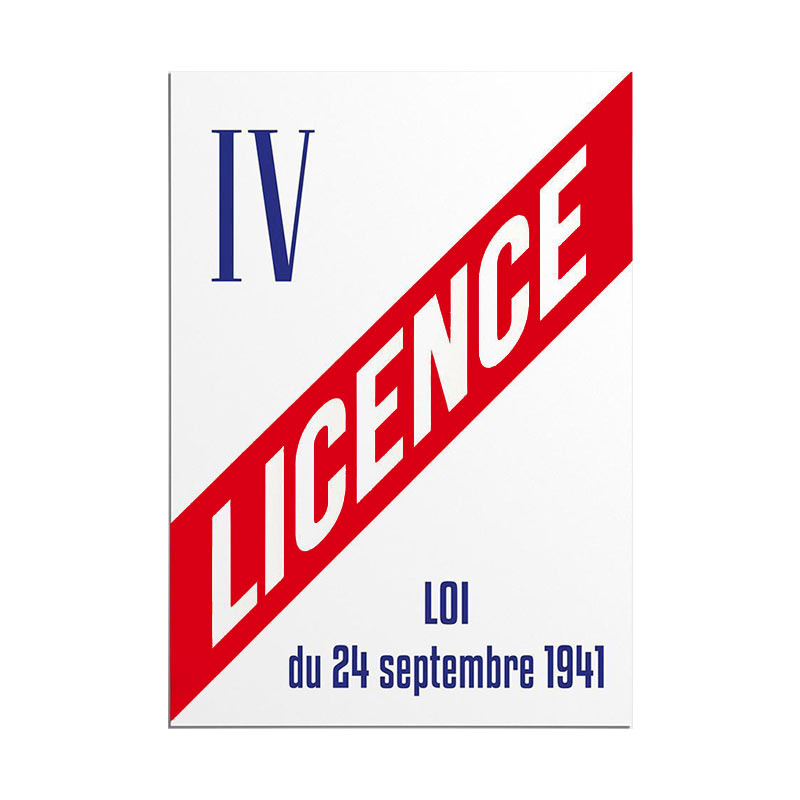 Panneau licence IV