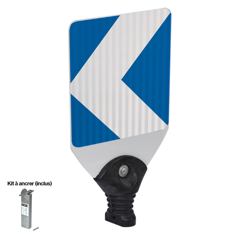 Balise Reflex J4 - Balise de virage 1 chevron