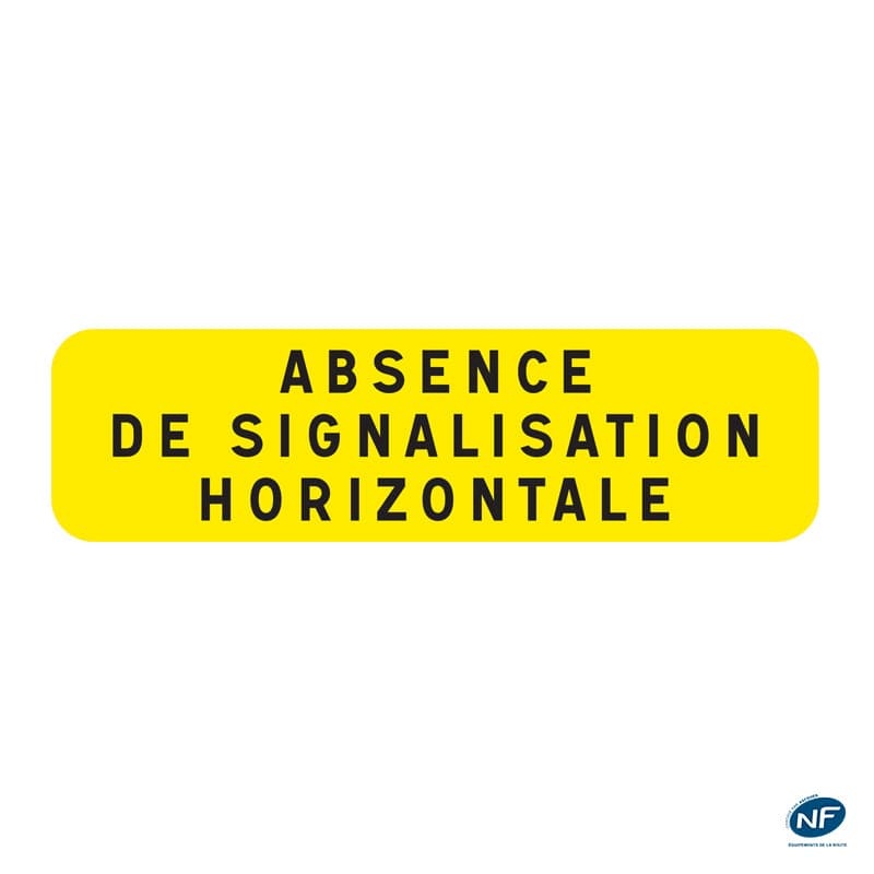 Panonceau KM9 - Absence de signalisation horizontale