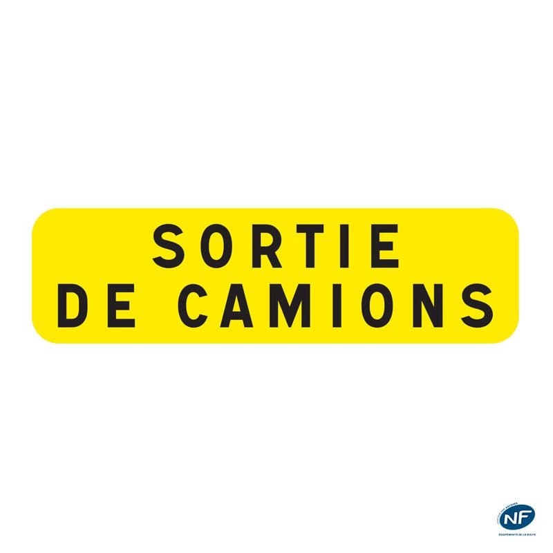 Panonceau KM9 - Sortie de camions