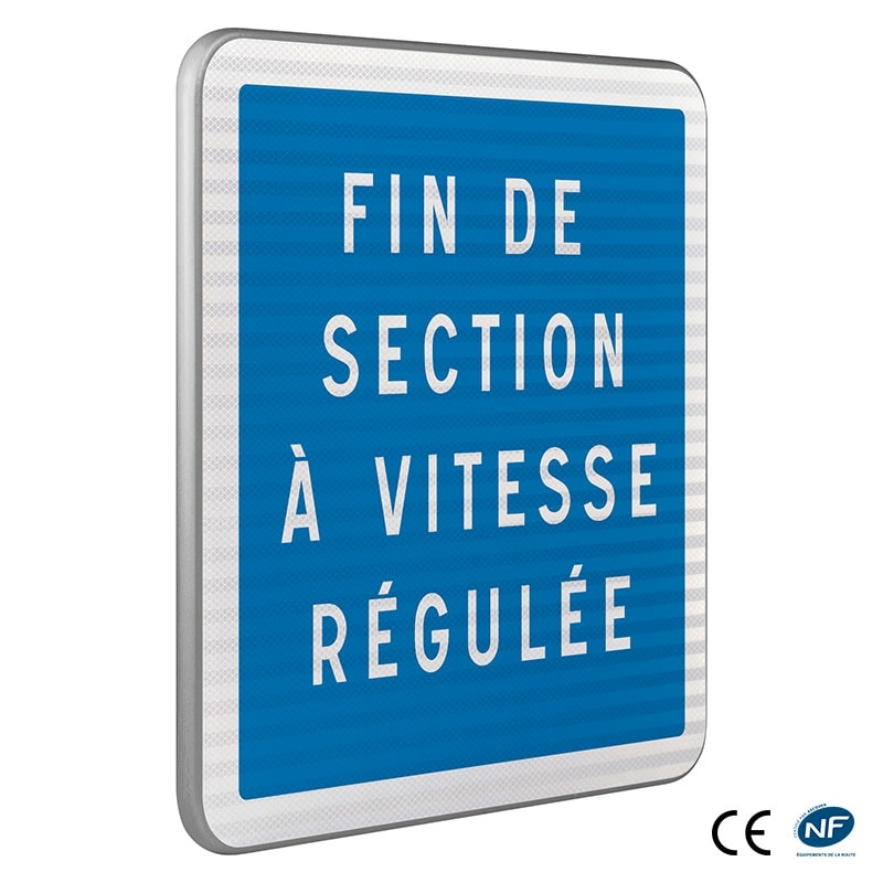 Panneau C51B - Fin de section à vitesse régulée