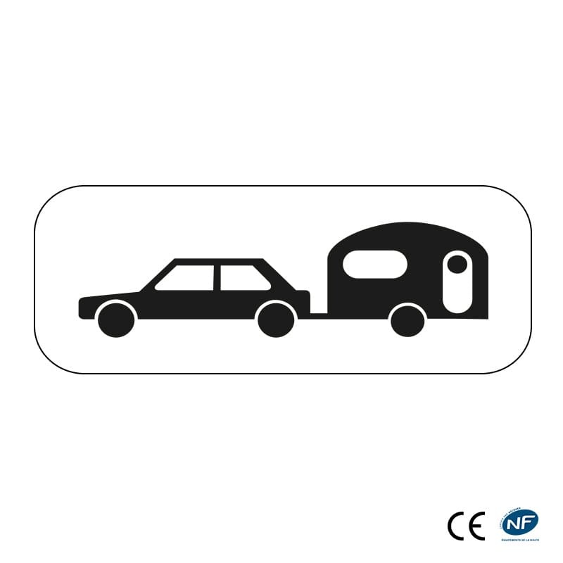 Panonceau M4X - Véhicules tractant une caravane ou remorque