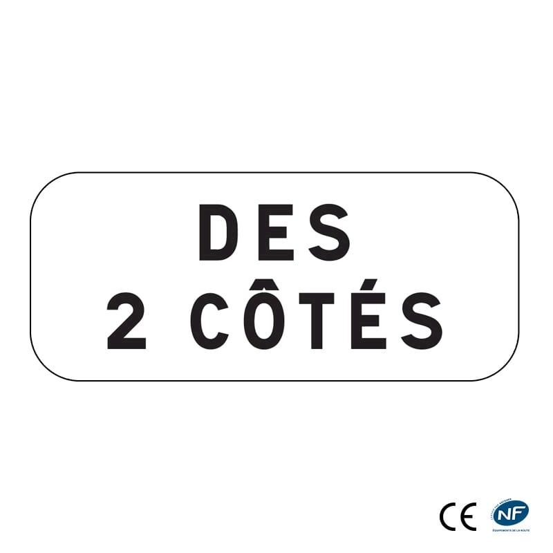 Panonceau M9z - Des 2 cotés