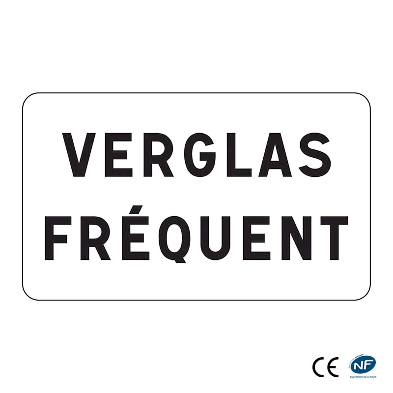 Panonceau M9z - Verglas fréquent